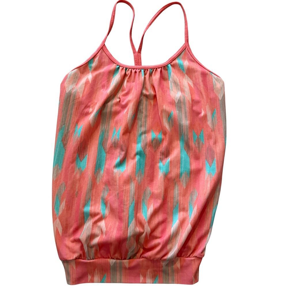 Prana colorful tank sz XS spring colors pastels spaghetti strap flowy loose fit